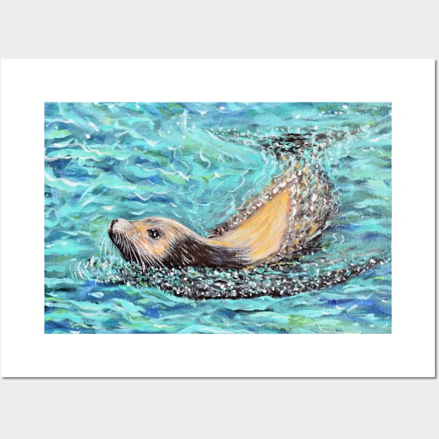 Sea Lion Painting Wall Art by ArtbyKirstenSneath